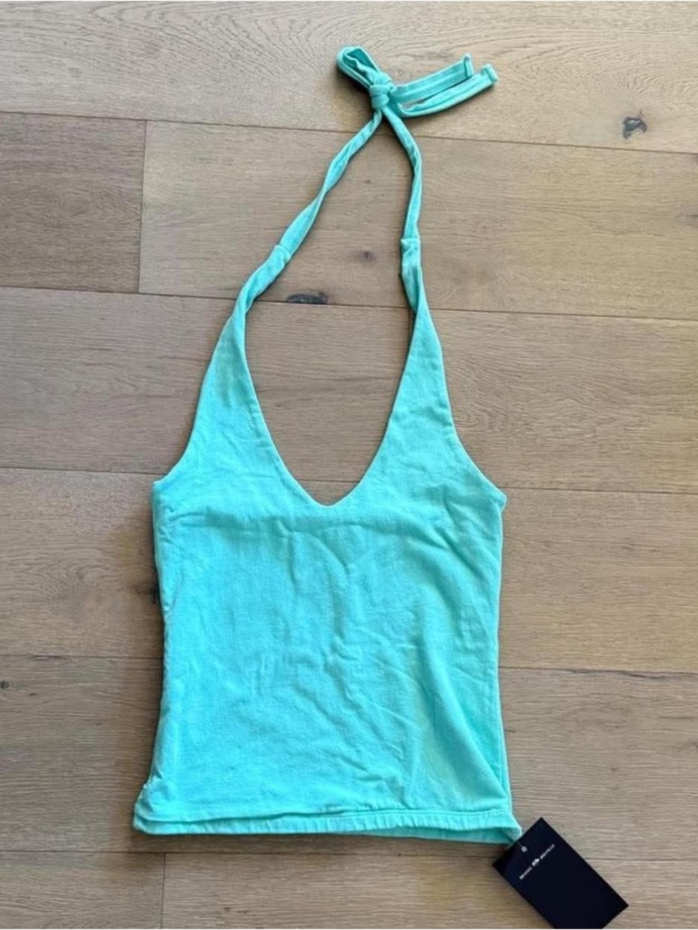 RARE Brandy melville teal halter top